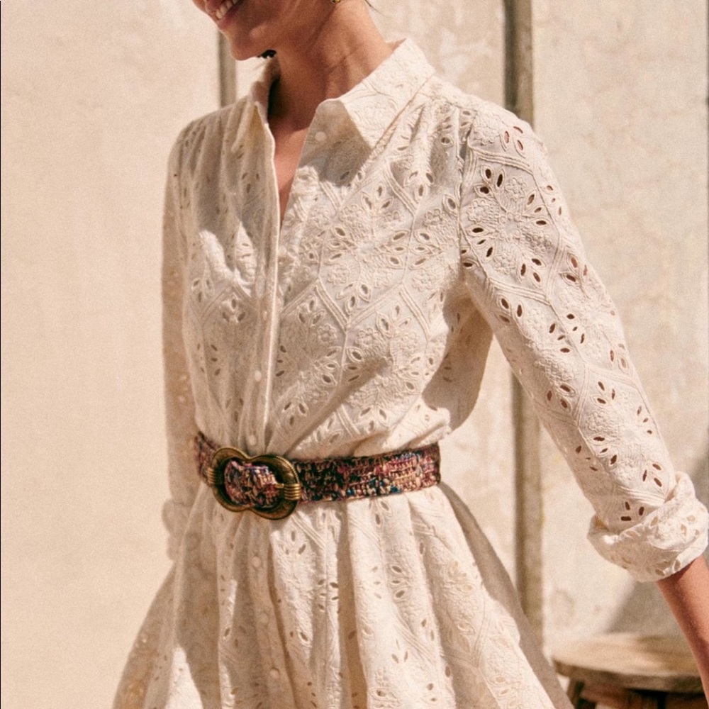 NWOT Sézane Sol Dress in Ecru